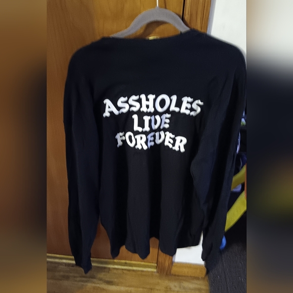 Assholes Live Forever Long Sleeve XL NWT 100% Cotton - Picture 2 of 3
